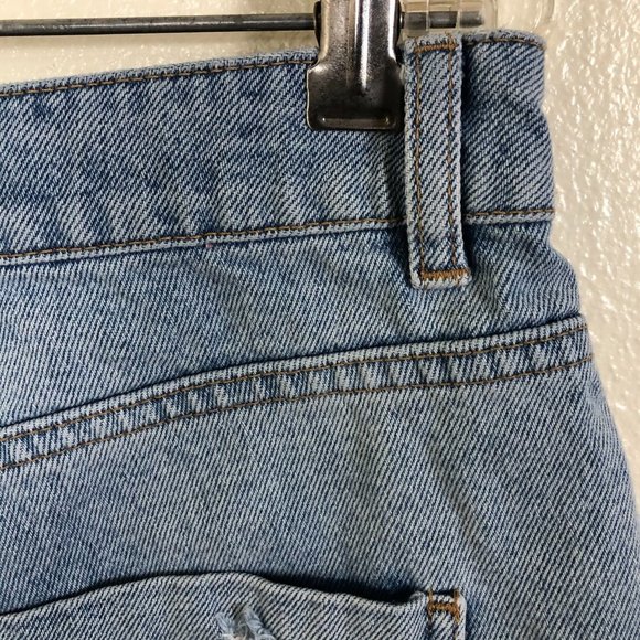 ASOS DENIM Lightwash Ripped Denim Jean Shorts 12 - Picture 8 of 11